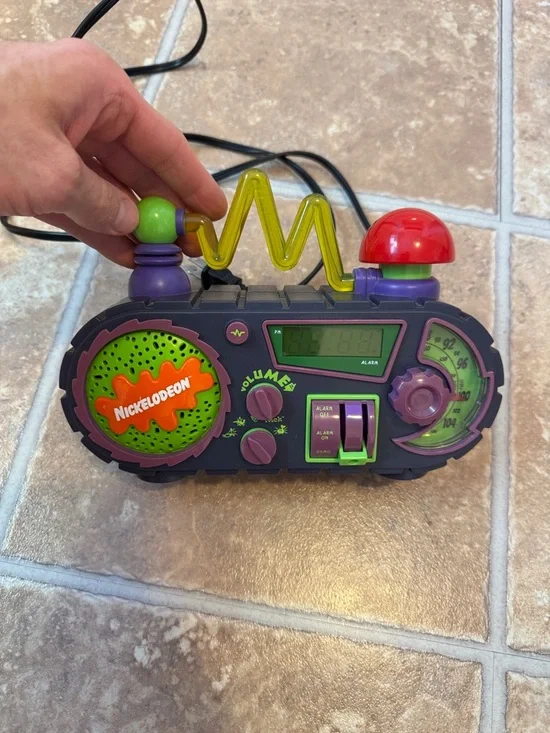 Vintage 1995 Nickelodeon Time Blaster Rise & Slime Alarm Clock AM/FM Radio works - Picture 4 of 9